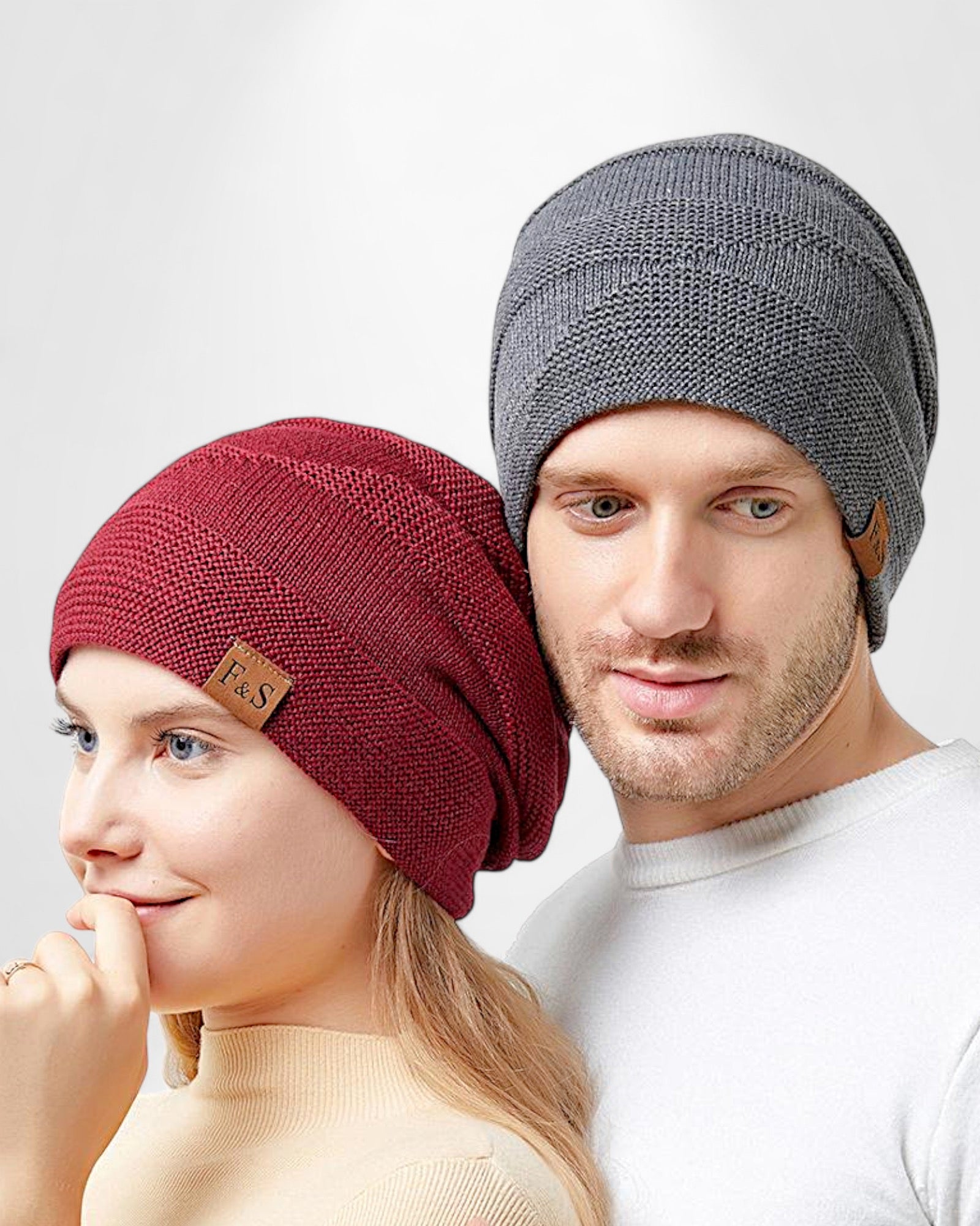 Gefütterte Jersey Mütze im Beanie-Stil