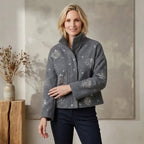 Cabanjacke für Damen aus Wollmix im Winter Grau 1