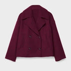 Cabanjacke für Damen aus Wollmix mit Uniform Look Bordeaux 3