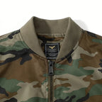 Camouflage Jacke für Herren im Oversize-Schnitt mit Tarnmuster für den Übergang Grün 5