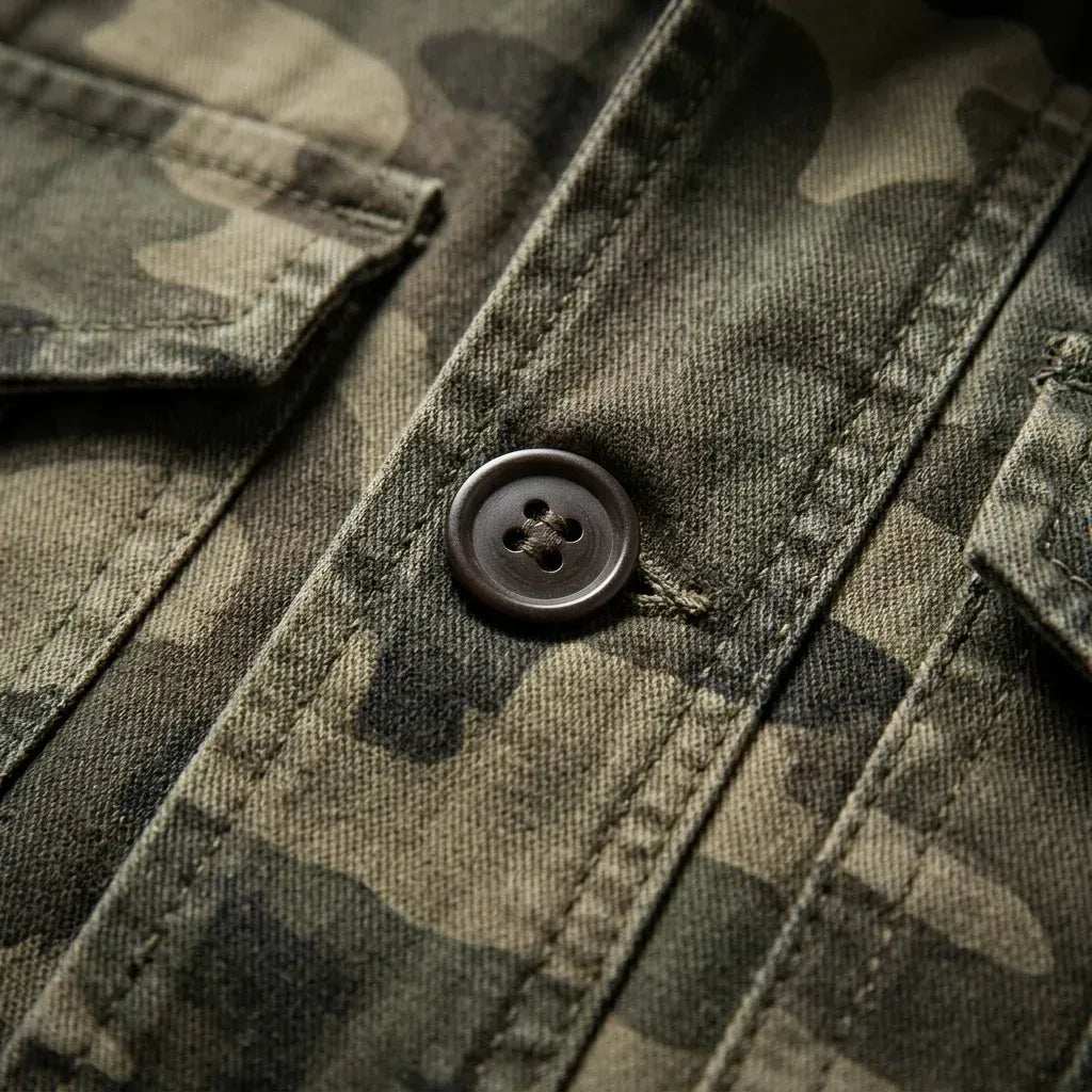 Camouflage Jacke für Herren in Oversize-Passform für die Übergangszeit Grau 1