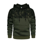 Camouflage Jacke für Herren mit Kapuze im Tarnmuster Grün 1