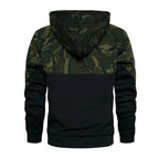 Camouflage Jacke für Herren mit Kapuze im Tarnmuster Schwarz 2