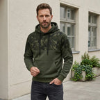 Camouflage Jacke für Herren mit Kapuze im Tarnmuster Grün 4