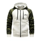 Camouflage Jacke für Herren mit Kapuze im Tarnmuster für Übergangszeiten Beige 13