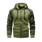 Camouflage Jacke für Herren mit Kapuze im Tarnmuster für Übergangszeiten Dunkelgrün 15