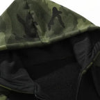 Camouflage Jacke für Herren mit Kapuze im Tarnmuster für Übergangszeiten Schwarz 19