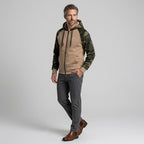 Camouflage Jacke für Herren mit Kapuze im Tarnmuster für Übergangszeiten Khaki 5