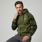 Camouflage Jacke für Herren mit Kapuze im Tarnmuster für Übergangszeiten Dunkelgrün 8
