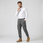 Cargohose für Herren aus Baumwolle im Tapered Fit Grau 5