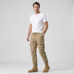 Cargohose für Herren aus Baumwolle im Tapered Fit Grün 6