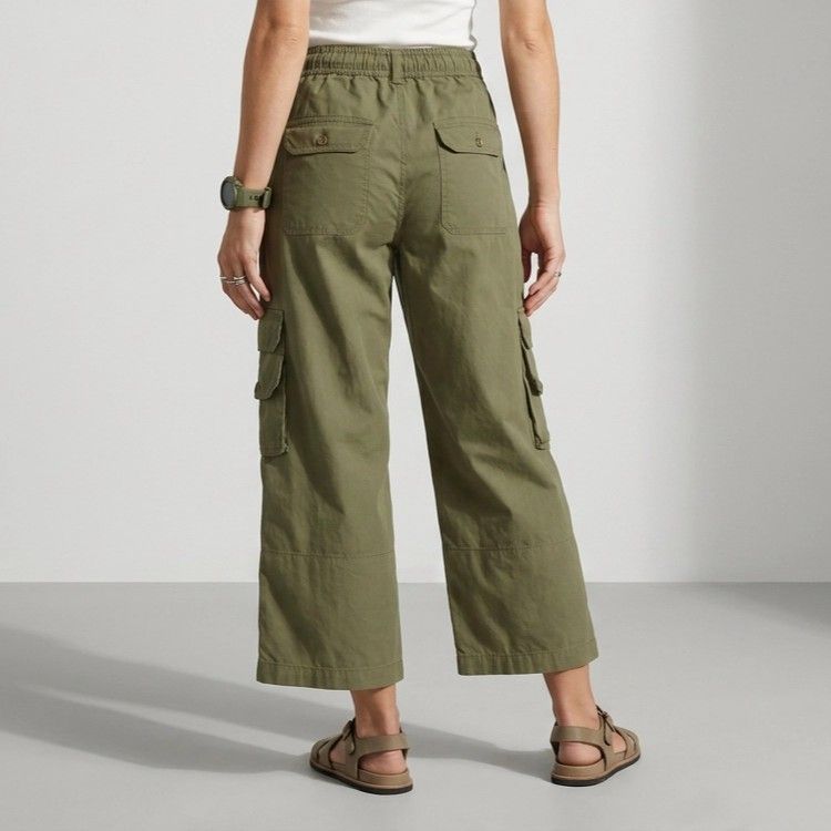 Cargohose für Herren im Regular Fit mit Kordelzug für den Sommer Grün 5