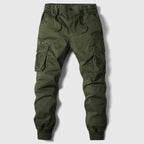 Cargohose für Herren im Slim Fit aus Baumwolle mit Kordelzug Grün 5