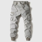 Cargohose für Herren im Slim Fit aus Baumwolle mit Kordelzug Grau 7