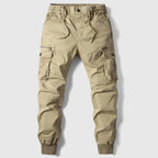 Cargohose für Herren im Slim Fit aus Baumwolle mit Kordelzug Khaki 8
