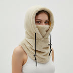 Winter Sturmhaube mit Kapuze und Nackenschutz aus Fleece