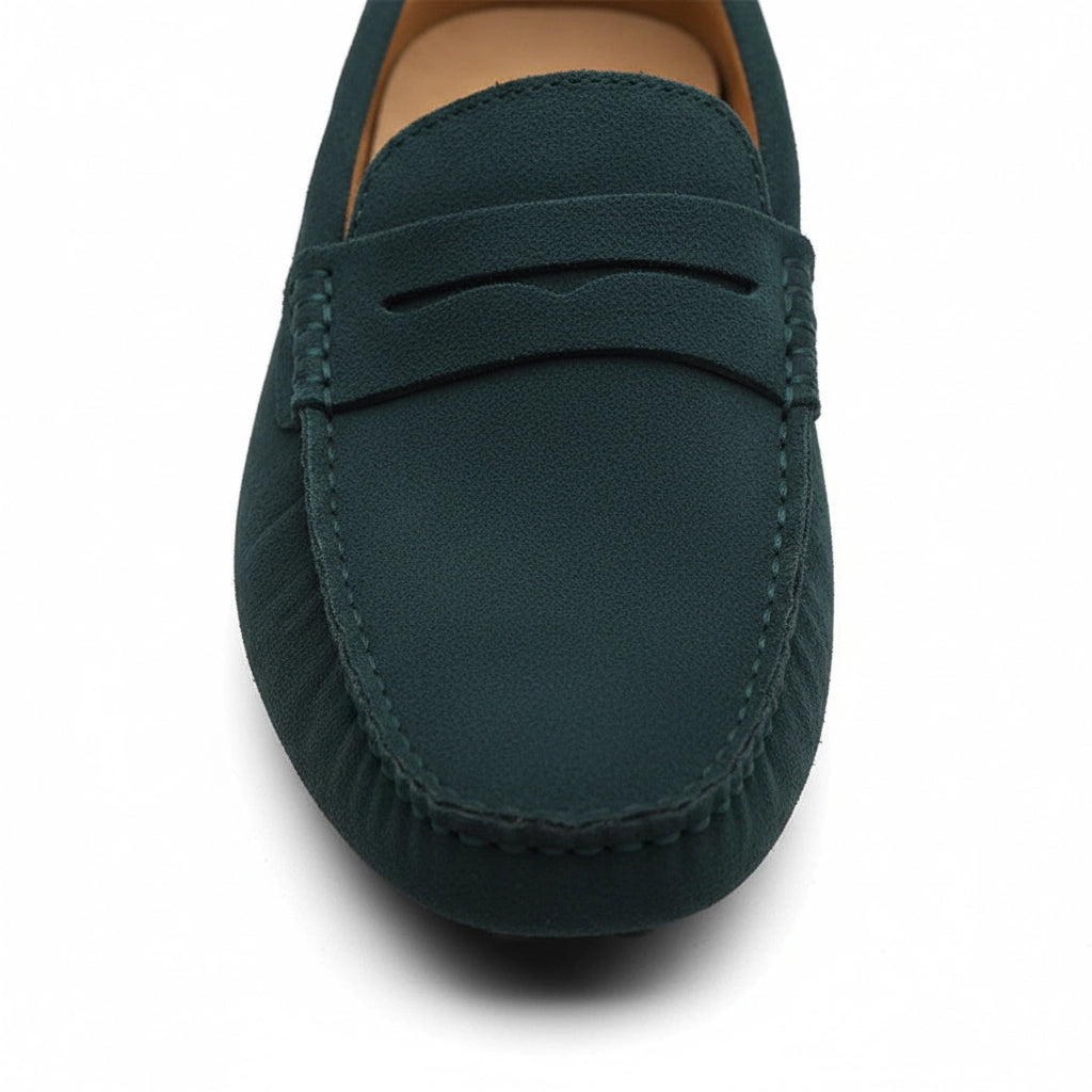 Loafer für Herren im Mokassin Stil aus Wildleder Optik mit weichem Innenfutter