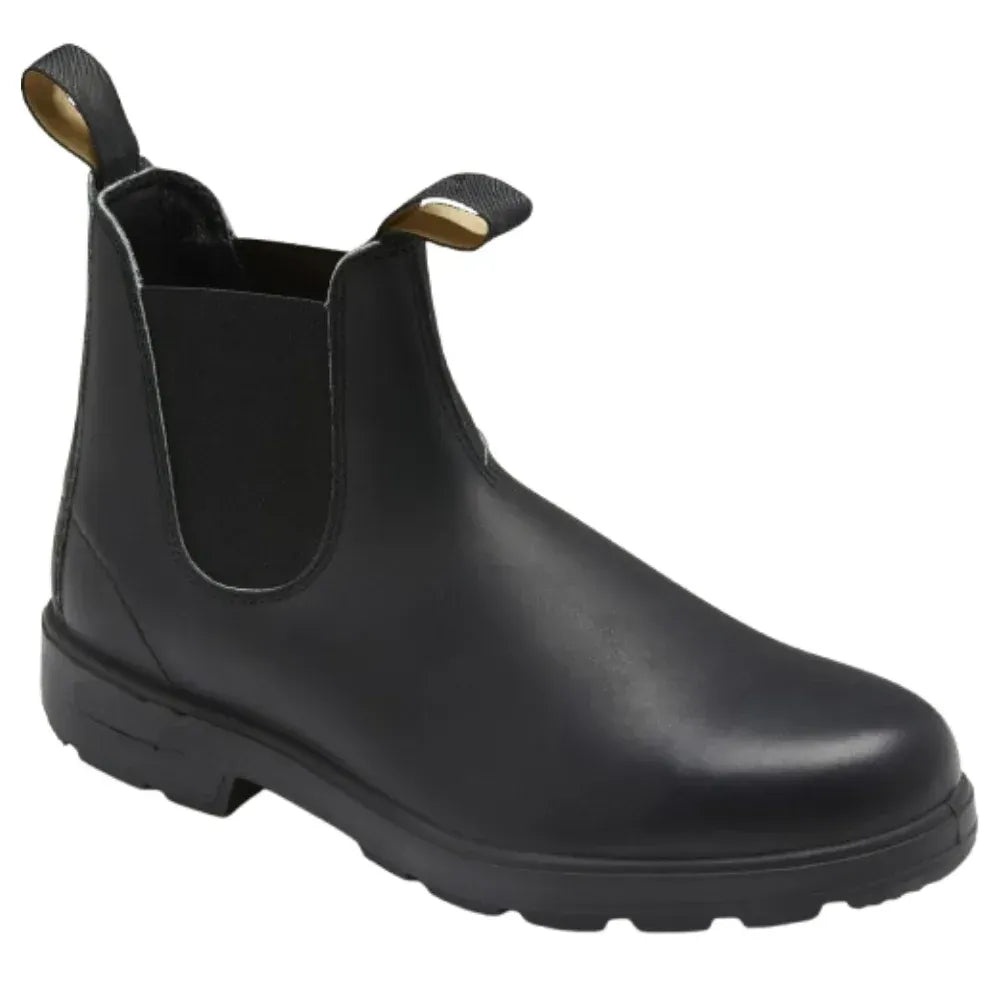 Chelsea Stiefeletten für Damen aus Glattleder mit flacher Sohle Schwarz 6