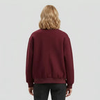 Collegejacke für Damen mit Druckknopfleiste aus Wollmischung im Freizeitlook Bordeaux 3