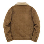 Cordjacke für Herren im Herbst als Übergangsjacke mit Teddyfutter Braun 5