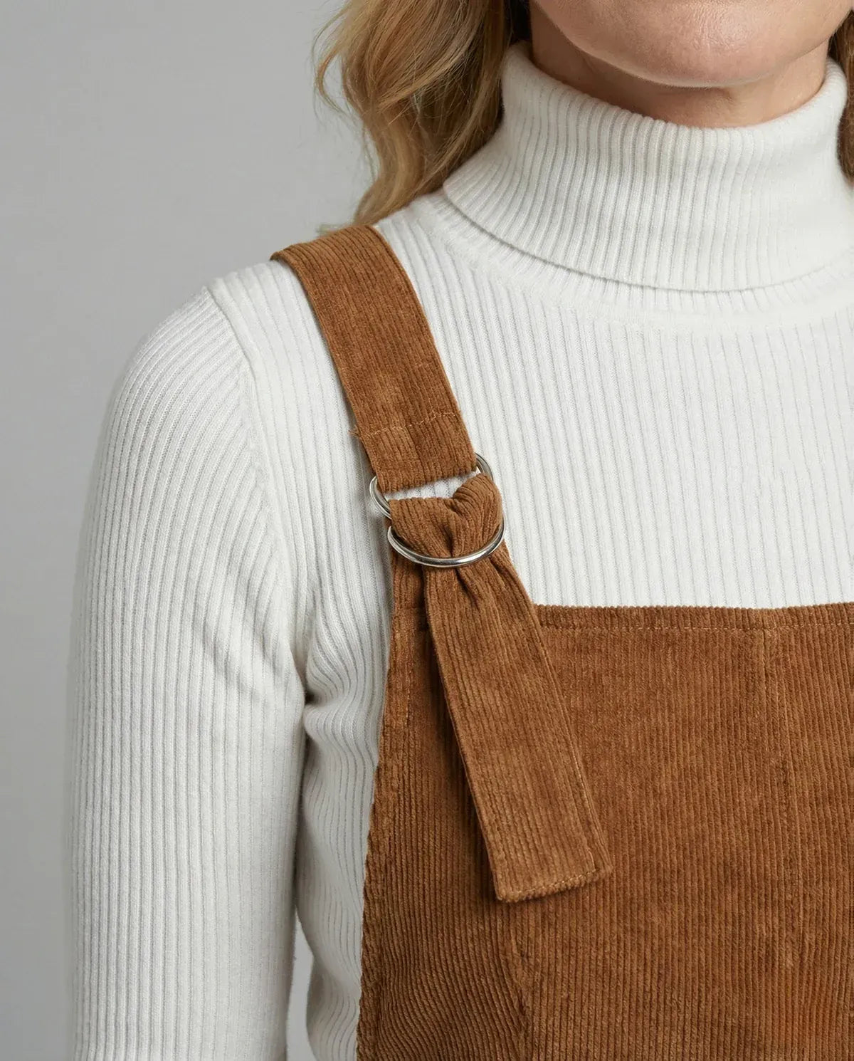Cordrock für Damen aus Feincord im ausgestellten Stil Braun 2