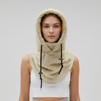 Winter Sturmhaube mit Kapuze und Nackenschutz aus Fleece