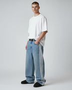 Straight Leg Baggy Jeans für Herren in hellem Denimblau