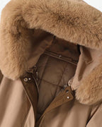 Winter Stepp Jacke für Damen im Parka-Stil mit Kapuze