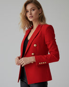 Taillierter eleganter Blazer für Damen mit goldenen Knöpfen