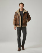 Klassische Fliegerjacke mit Fleecefutter für Herren