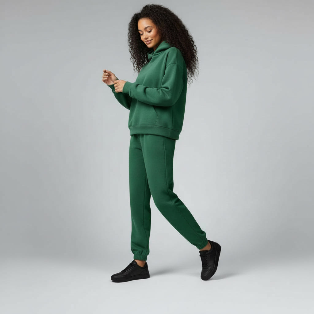 Oversized Loungewear Set für Damen mit Kapuzen Sweatshirt und Jogginghose
