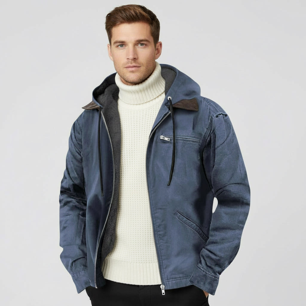 Freizeitjacke für Herren mit Kapuze und Reißverschlus