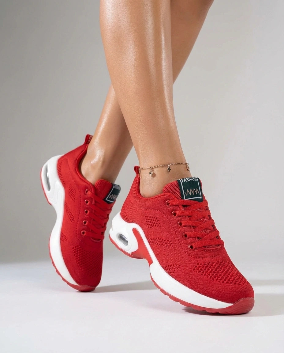 Komfort Sneaker für Damen mit Atmungsaktivem Obermaterial und gepolsterter Innensohle