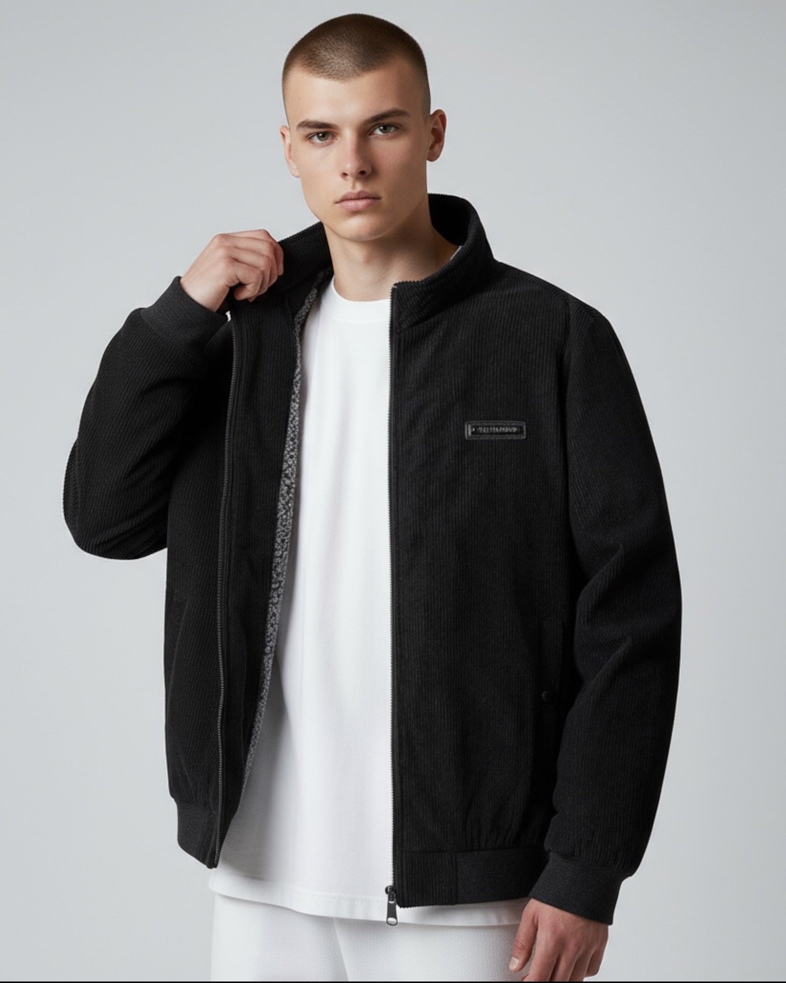 Blouson für Herren mit Stehkragen und warmem Innenfutter