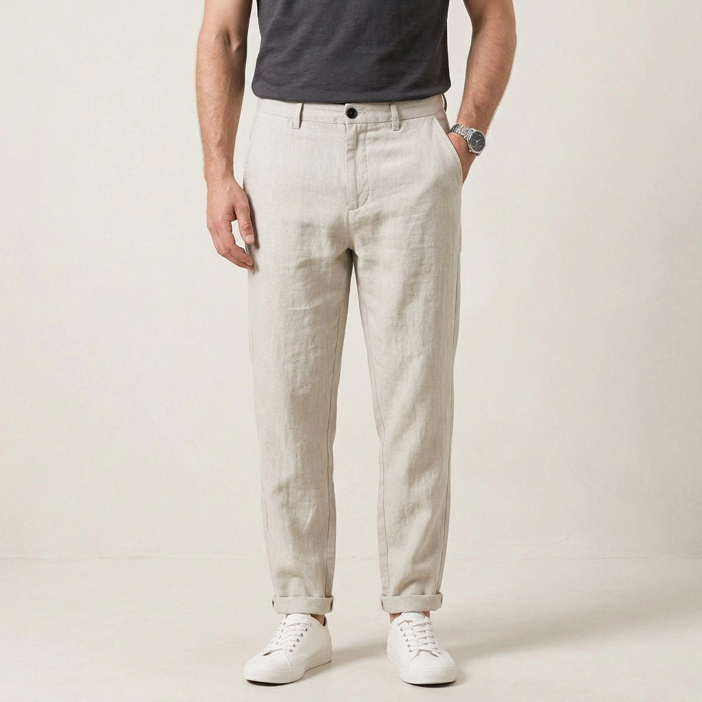 Edle Leinenhose für Herren im Barrel Fit für den Sommer 1