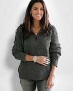 Winter Pullover für Damen im Troyer-Stil