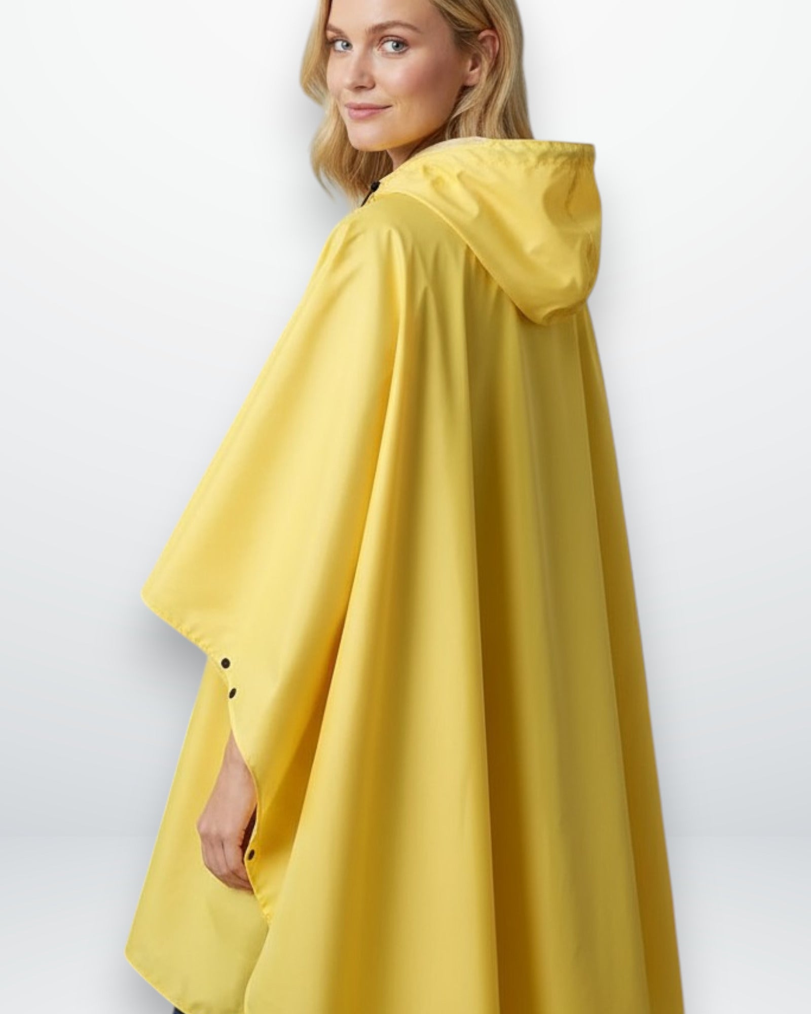 Wasserdichter Leicht-Regenponcho mit Kapuze