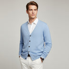 Klassischer Herren Knit Cardigan mit Knöpfen und V-Ausschnitt