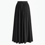 Faltenrock für Damen in ausgestellter Form aus Baumwolle im eleganten Stil Schwarz 1