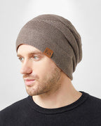 Gefütterte Jersey Mütze im Beanie-Stil