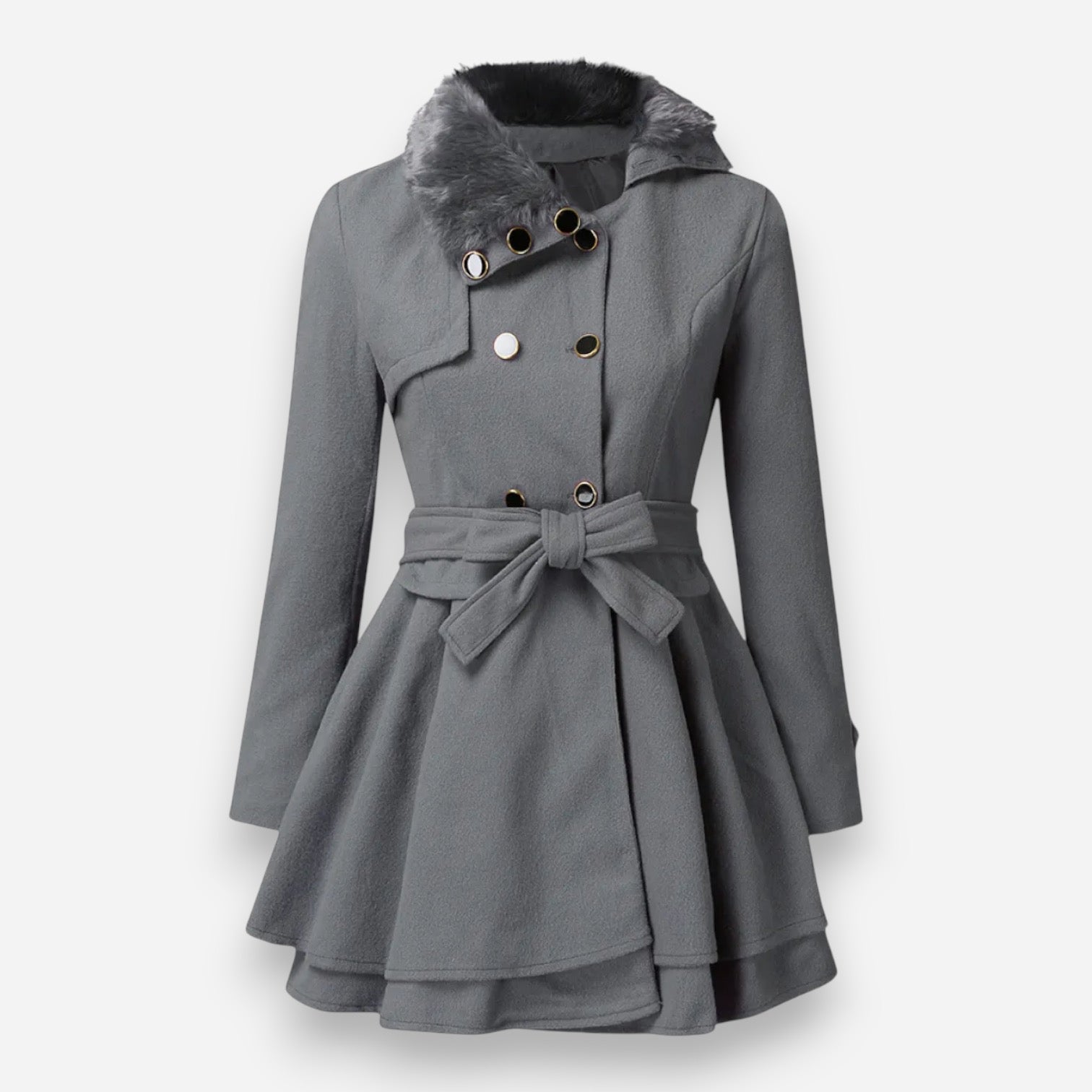 Winter Trenchcoat mit Gefüttertem Kragen