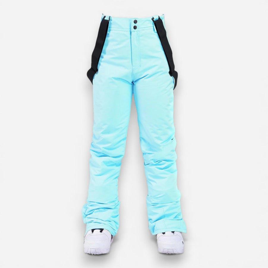 Warme Skihose für Damen mit bequemem Über-Boot Beinabschluss – einfarbig