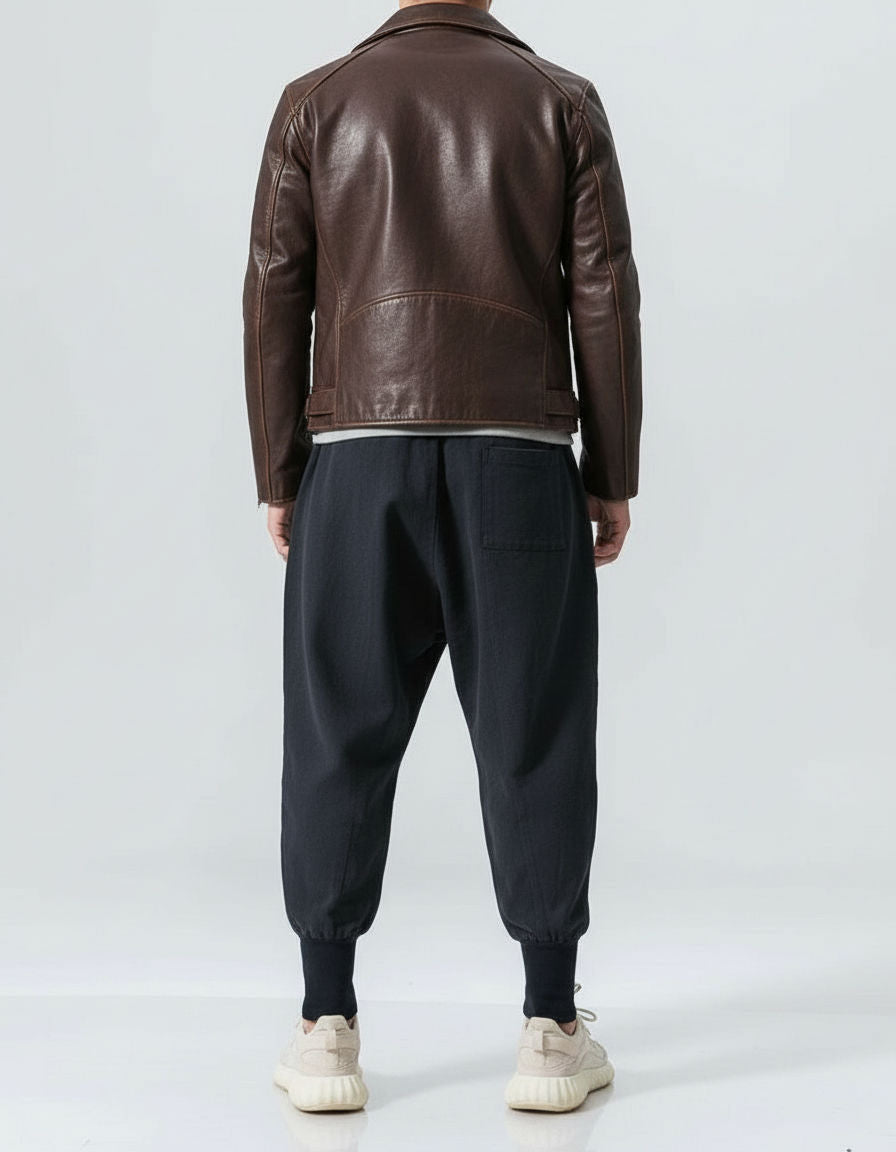 Weite Freizeithose für Herren mit hohen Bündchen und Kordelzug