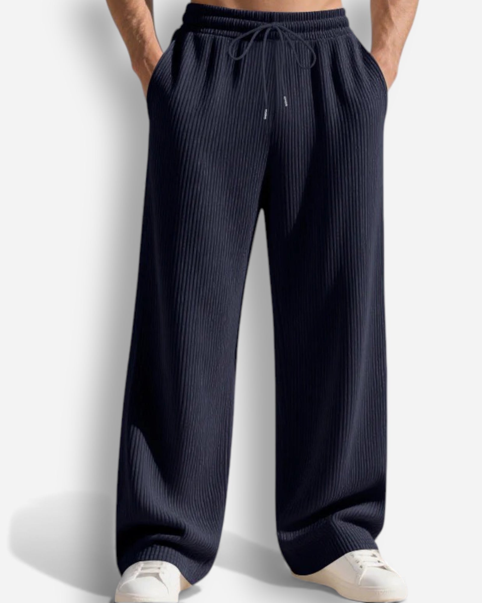 Freizeithose für Herren mit Elastischem Bund und Streifenmuster