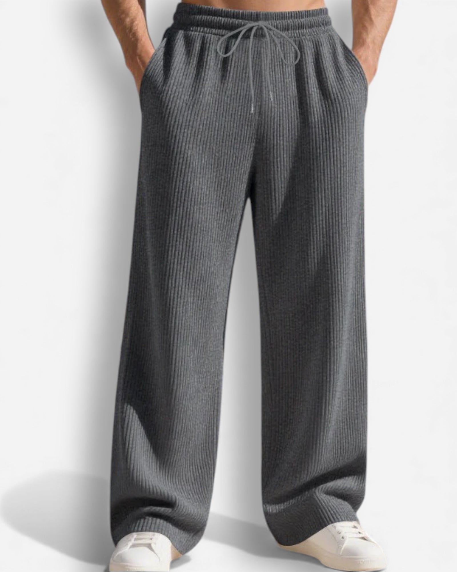 Freizeithose für Herren mit Elastischem Bund und Streifenmuster