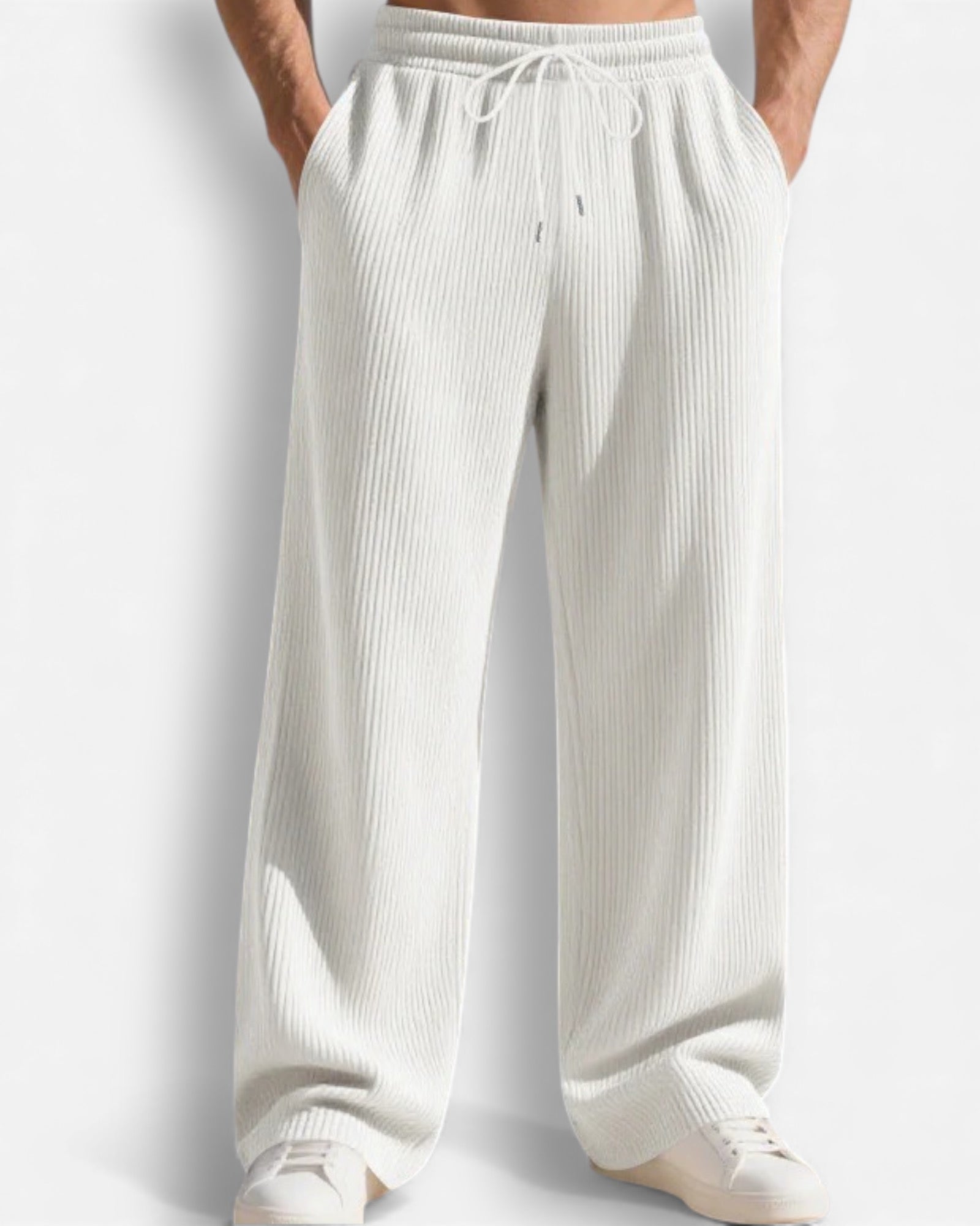 Freizeithose für Herren mit Elastischem Bund und Streifenmuster