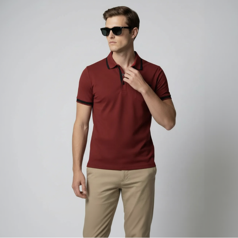 Klassisches Herren Poloshirt mit zeitloser Passform