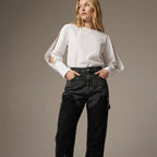 Schlaghose für Damen aus Denim im Carpetener-Stil