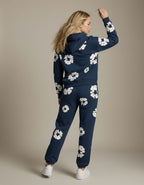 Jogginganzug für Damen mit Kapuzenpullover und Allover-Blumenprint