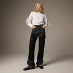 Schlaghose für Damen aus Denim im Carpetener-Stil